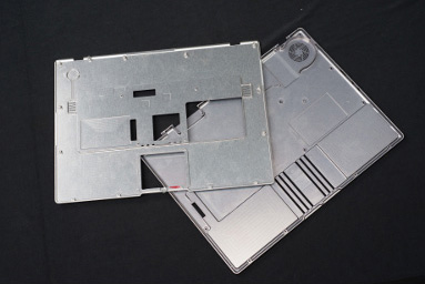 The precision of the PS95 has enabled Wolcott to reduce or eliminate previously required manual finishing operations like those seen in the laptop casing prototype depicted here.