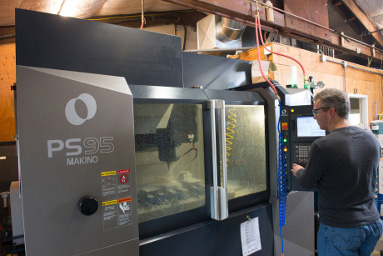 Wolcott’s investment in a PS95 vertical machining center supports the just-in-time delivery of high-precision prototype orders.
